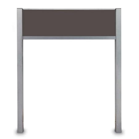 United Visual Products Corkboard, Single Door, Radius Frame, 24x36", Black/Black Rubber UV7001-BLACK-RUBBER
